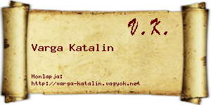 Varga Katalin névjegykártya