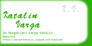 katalin varga business card